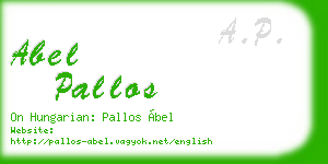 abel pallos business card