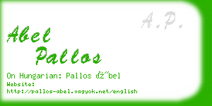 abel pallos business card